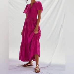 NWOT Anthropologie Maeve The Somerset Eyelet Maxi Dress XSmall